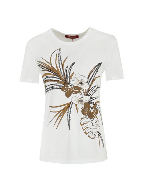 T-shirt Won in jersey con stampa orchidea MAX MARA STUDIO | 2516941012600010
